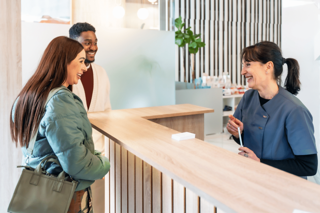 Happy Patients at Reception Make for Better Dental Marketing