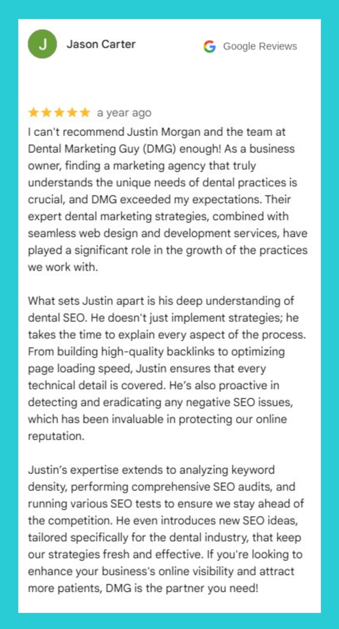 Dentists rave about dental SEO services and SEO for pediatric dentists. 